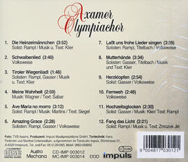 CD "Lasst uns frohe Lieder singen": Liedfolge