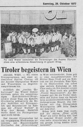 Tiroler begeistern in Wien