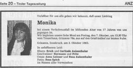Pfarrkirche Grinzens: Begräbnis Monika Aukenthaler
