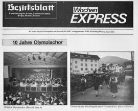 Jubiläum: 10 Jahre Olympiachor (Vorankündigung für 1986)
