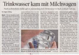 Trinkwasser kam mit Milchwagen