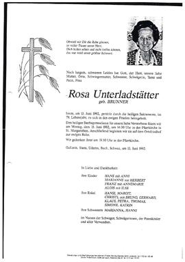 Unterladstätter, Rosa