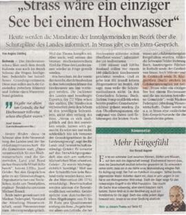 Strass wäre ein einziger See bei einem Hochwasser