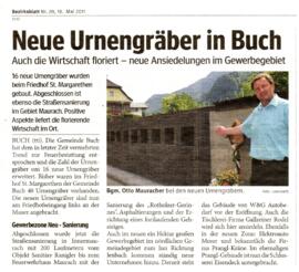 Neue Urnengräber in Buch