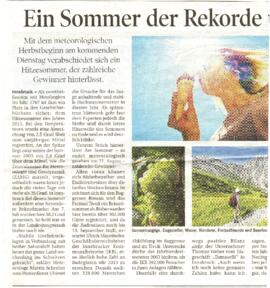 Ein Sommer der Rekorde