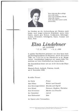 Lindebner, Elsa