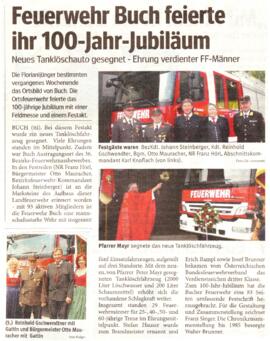 Feuerwehr Buch feierte ihr 100-Jahr-Jubiläum
