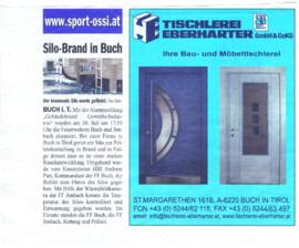 Silo-Brand in Buch