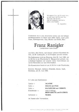 Ranigler, Franz