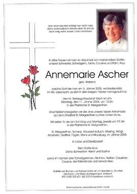 Ascher, Annemarie