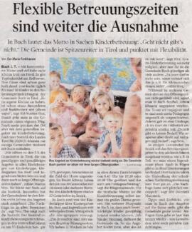 Flexible Betreuungszeiten sind weiter die Ausnahme
