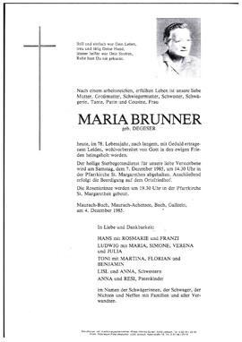 Brunner, Maria