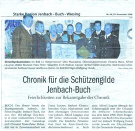 Chronik für die SchützengildeJenbach-Buch