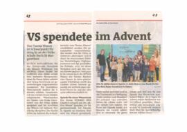 Volksschule spendete im Advent