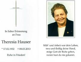 Hauser, Theresia