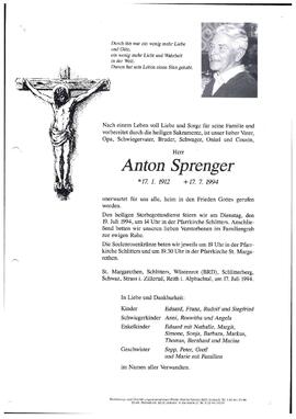 Sprenger, Anton