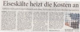 Eiseskälte heizt die Kosten an.