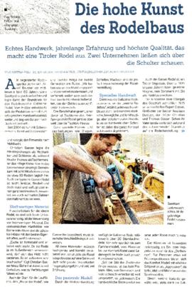 Die hohe Kunst des Rodelbaus