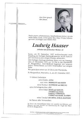 Haaser, Ludwig