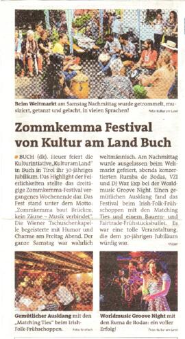 Zommkemma Festival von Kultur am Land in Buch