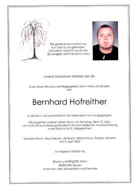 Hofreither, Bernhard