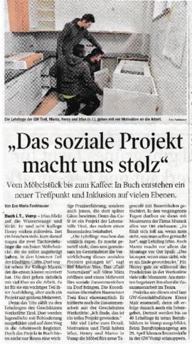 Das soziale Projekt macht uns stolz