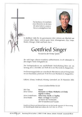 Singer, Gottfried
