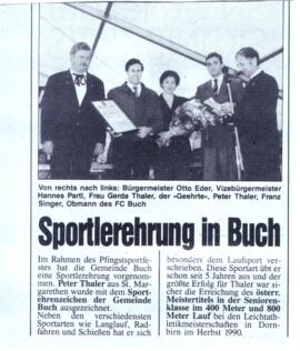 Sportlerehrung in Buch