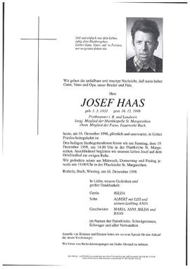 Haas, Josef