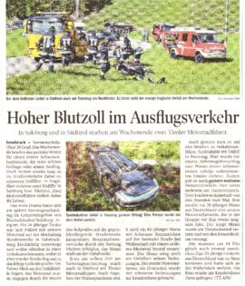 Hoher Blutzoll im Ausflugsverkehr.