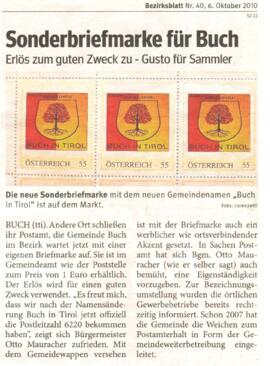 Sonderbriefmarke für Buch