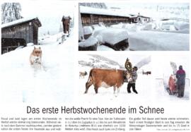 Das erste Herbstwochenende im Schnee