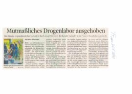 Mumaßliches Drogenlabor ausgehoben