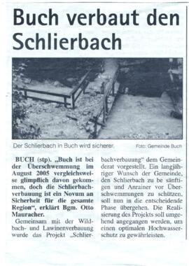 Buch verbaut den Schlierbach