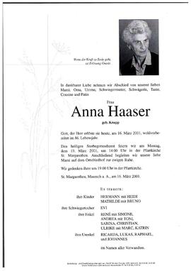 Haaser, Anna