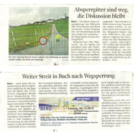 Weiter Streit in Buch nach Wegsperrung