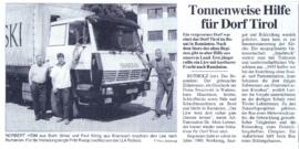 Tonnenweise Hilfe für Dorf Tirol
