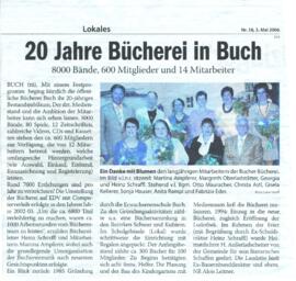 20 Jahre Bücherei in Buch