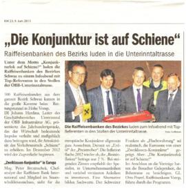Die Konjunktur ist auf Schiene