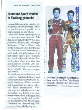Lehre und Sport werden in Einklang gebracht