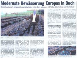 Modernste Bewässerung Europas in Buch