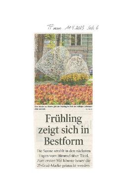 Frühling zeigt sich in Bestfom