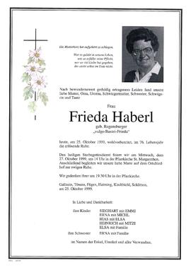Haberl, Frieda