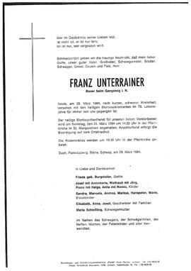 Unterrainer, Franz