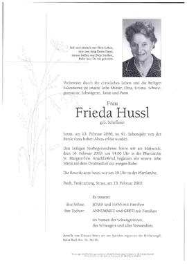 Hussl, Frieda