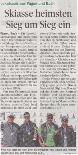 Skiasse heimsten Sieg und Sieg ein