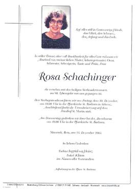 Schachinger, Rosa
