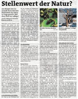 Stellenwert der Natur?