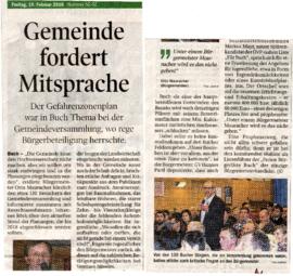 Gemeinde fordert Mitspracherecht