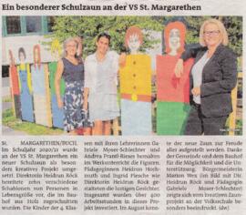 Ein besonderer Schulzaun an der VS St.Margarethen